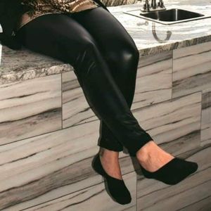 Gorgeous Black Leather Legging XL